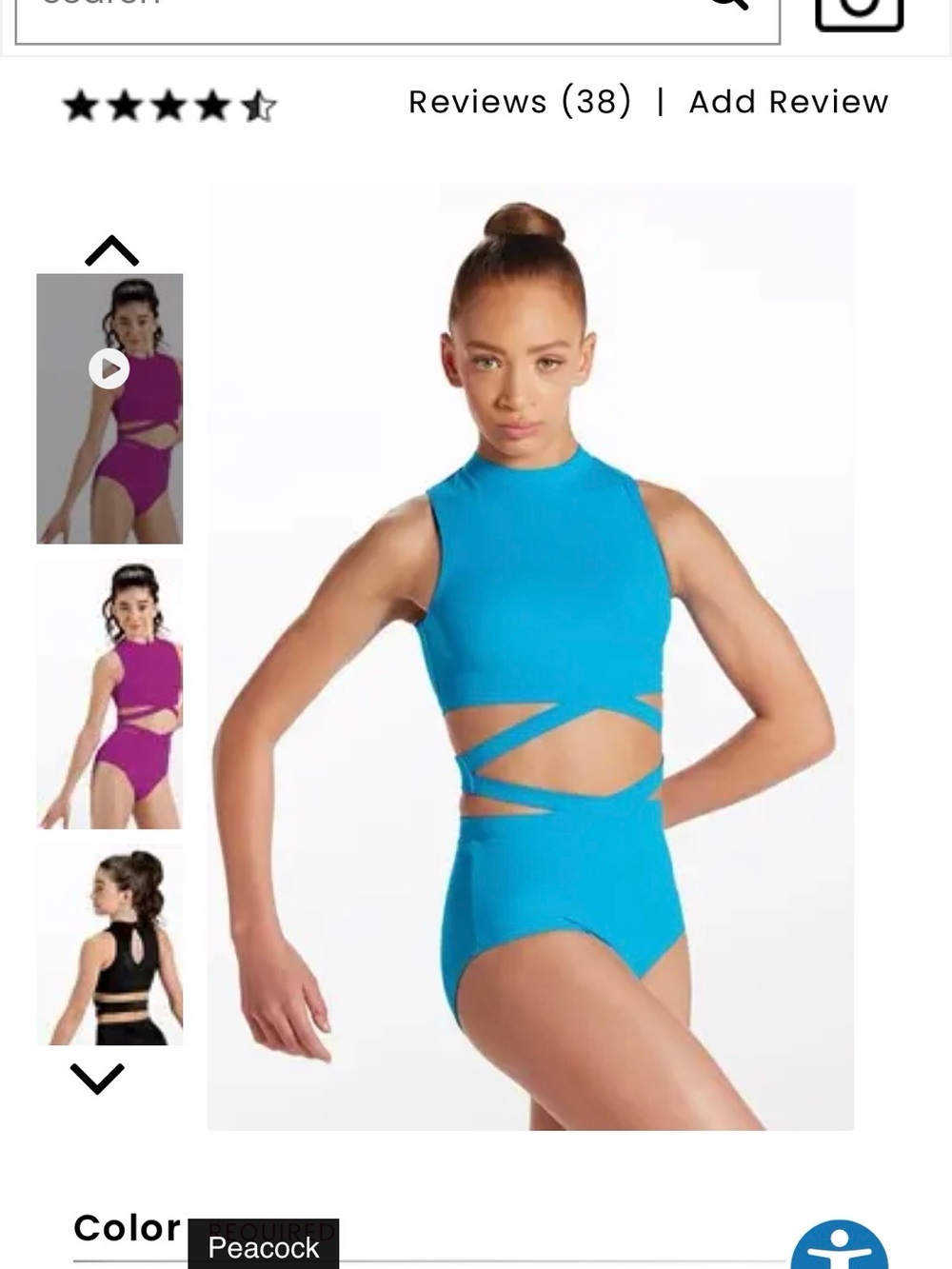 Balera-Peacock Blue Cross-Wrap Dance Leotard